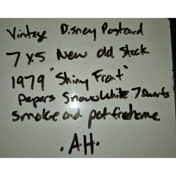 Vintage 1979 Disney Snow White & Seven Dwarfs Postcard Disneyland Collectible 7" - Picture 6 of 6